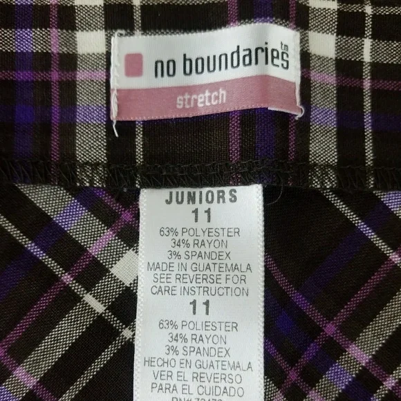 No Boundaries Tartan Schoolgirl Skirt Size 11 Jr. - Picture 5 of 5